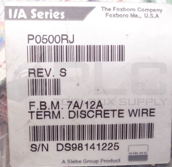 New Foxboro P Rj Fbm A A Term Discrete Wire Plc Toolbox Supply