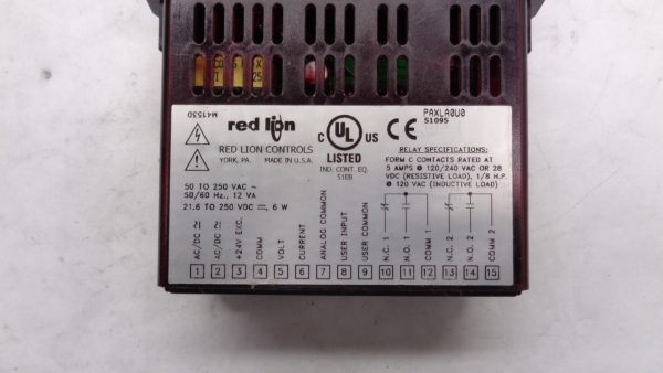 RED LION CONTROLS PAXLA0U0 CURRENT VOLT METER - Image 3