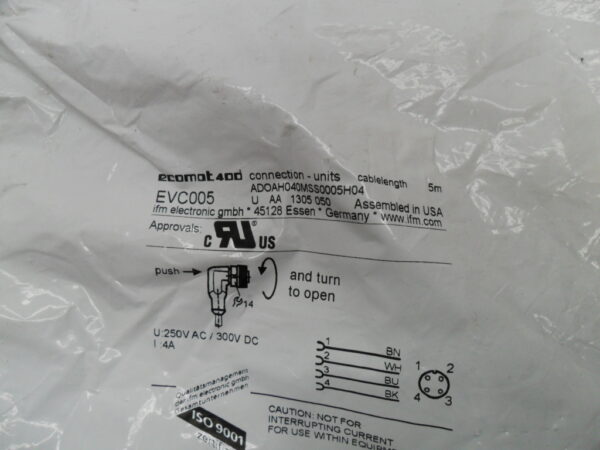 LOT OF 2 SEALED IFM ECOMAT 400 EVC005 CORD SET 5M 250VAC 300VDC - Image 4