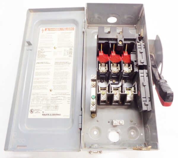 SQUARE D H361N SER F1 HEAVY DUTY SAFETY SWITCH, 30AMP 600VAC/DC - Image 3