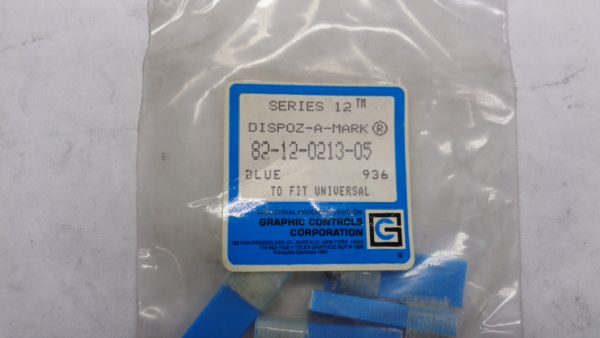 LOT OF 2 BAGS OF 5 NEW GRAPHIC CONTROL 82-12-0213-05 BLUE PENS FITS UNIVERSAL - Image 3