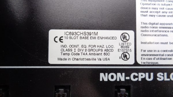 GE FANUC 10 SLOT BASE IC693CHS391M - Image 4
