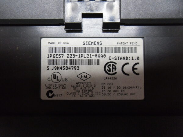 SIEMENS 6ES7 223-1PL21-0XA0 EM 223 DC RELAY MODULE *SEE PICS* - Image 5