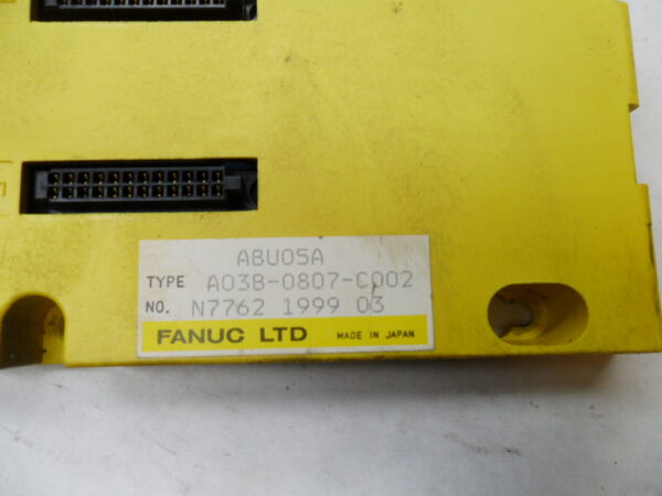 FANUC A03B-0807-C002 RACK ASSEMBLY 5SLOT FOR PMC PROCESSOR I/O MODULE ABU05A - Image 4