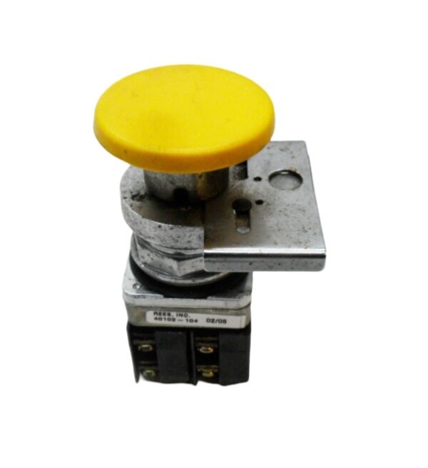 REES 40102-104 PUSH BUTTON OPERATOR YELLOW W/ 50703N0-NC CONTACT BLOCK
