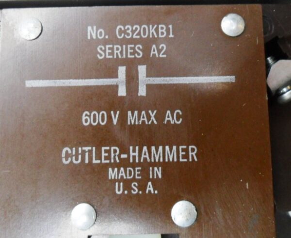 CUTLER HAMMER A10CN0 /A1 CONTACTOR W/ C320KB1 /A2 W/ (2) C320KA1 W/ 1887-1 - Image 6