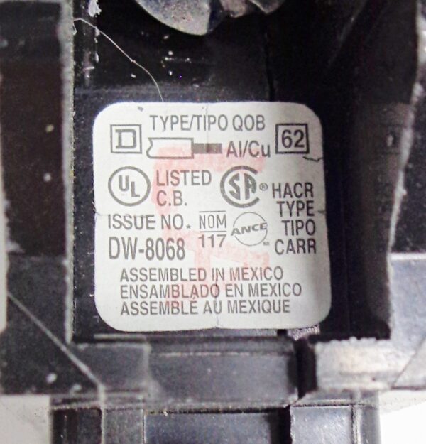 SQUARE D QOB130 30 AMP CIRCUIT BREAKER 1 POLE 10kA 120/240V, DP-4075 - Image 4