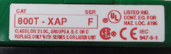 NEW ALLEN BRADLEY 800T-XAP /F CONTACT BLOCK 600VAC - Image 4