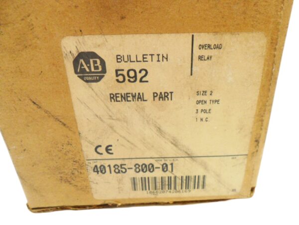 NEW ALLEN BRADLEY 40185-800-01 OVERLOAD RELAY SIZE 2 3 POLE - Image 6