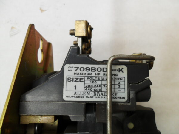 ALLEN BRADLEY 709BOD /K SIZE 1 STARTER 709-BOD 709-B0D W/ 71A86 110/120V 50/60HZ - Image 6