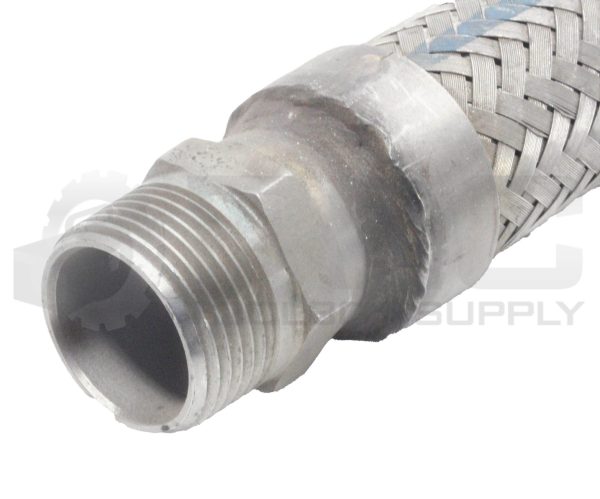 NEW 24" HYDRAULIC HOSE DOUBLE BRAIDED 1" HOSE 1-1/4" COUPLINGS MALE *READ* - Image 2
