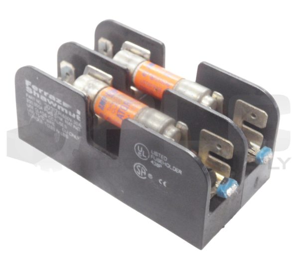 FERRAZ SHAWMUT 30312R FUSE HOLDER 600V 30/200A W/ 2X ATQR8/10 AMP-TRAP 2000 FUSE