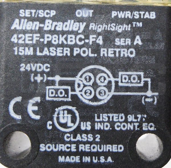 ALLEN BRADLEY 42EF-P8KBC-F4 /A RIGHTSIGHT LASER SENSOR 15M 24VDC - Image 4