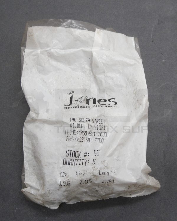 LOT OF 3 SEALED NEW BAG OF 6 JONES SPRING CO 53 SPRING 2.750" TOTAL 18 *READ* - Image 2