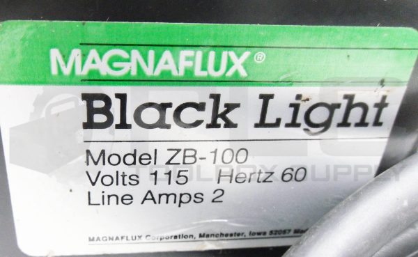 MAGNAFLUX ZB-100 BLACK LIGHT 115V 60HZ 2A W/ 520704 BLACKLIGHT TRANSFORMER - Image 7