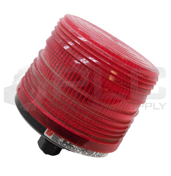 FEDERAL SIGNAL 141ST /A3 ELECTRAFLASH STROBE LIGHT RED 120VAC 50/60HZ 0.06A