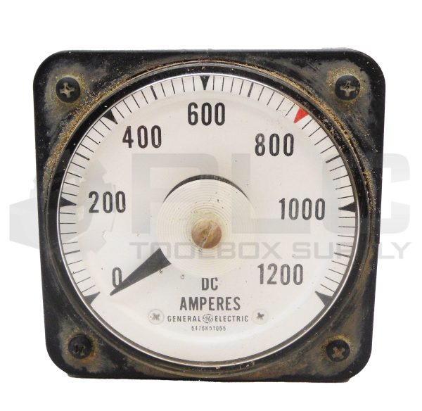GENERAL ELECTRIC 6476K51065 DC AMMETER 0-1200 DC AMPS