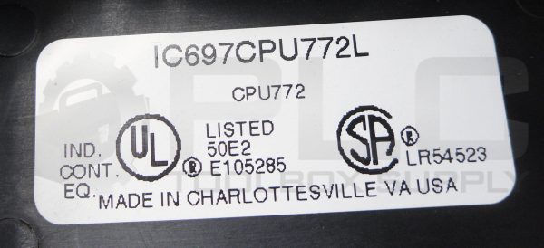 GE FANUC IC697CPU772L SINGLE SLOT PLC CPU - Image 5