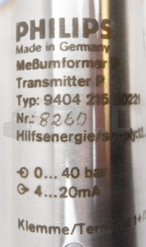 NEW PHILIPS 9404 215 60221 TRANSMITTER 0-40BAR - Image 5