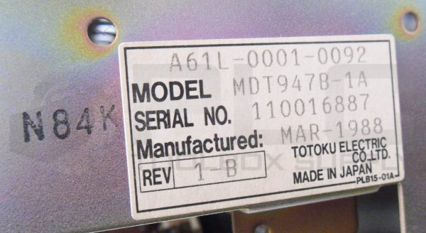 FANUC A02B-0076-C128 MDI/CRT UNIT W/ A61L-0001-0092 DISPLAY MONITOR 8" - Image 6