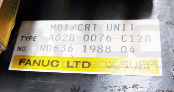 FANUC A02B-0076-C128 MDI/CRT UNIT W/ A61L-0001-0092 DISPLAY MONITOR 8" - Image 7