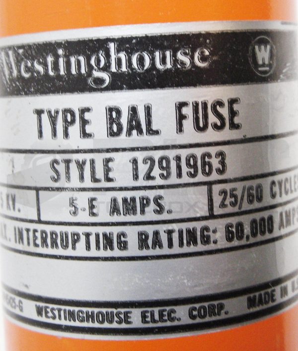 NEW WESTINGHOUSE 1291963 FUSE TYPE BAL 5-E AMPS 25/60HZ - Image 4