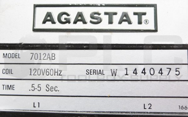 NEW AGASTAT 7012AB TIME DELAY RELAY 120V 60HZ .5-5SEC - Image 5