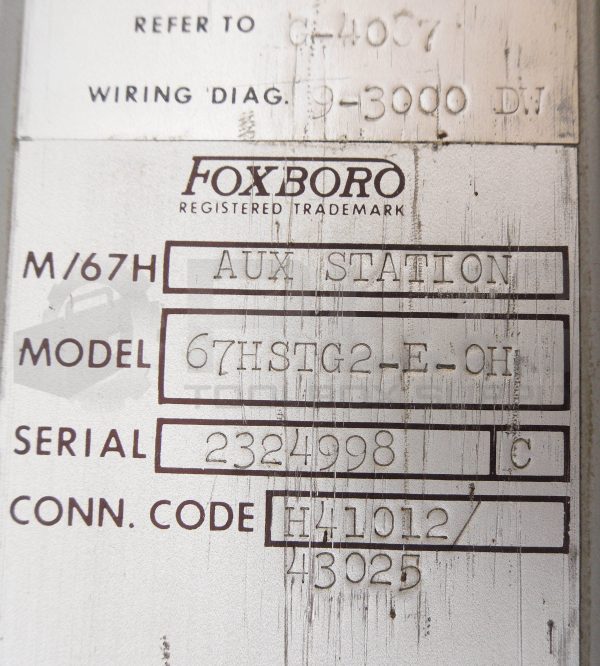 FOXBORO 67HSTG2-E-0H AUXILIARY STATION 118V 50/60HZ 3/8A - Image 6