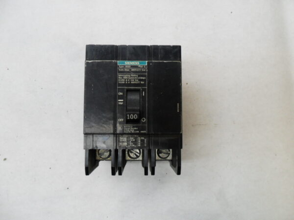 SIEMENS BQD3100 CIRCUIT BREAKER 480V 100A TYPE BQD - Image 2