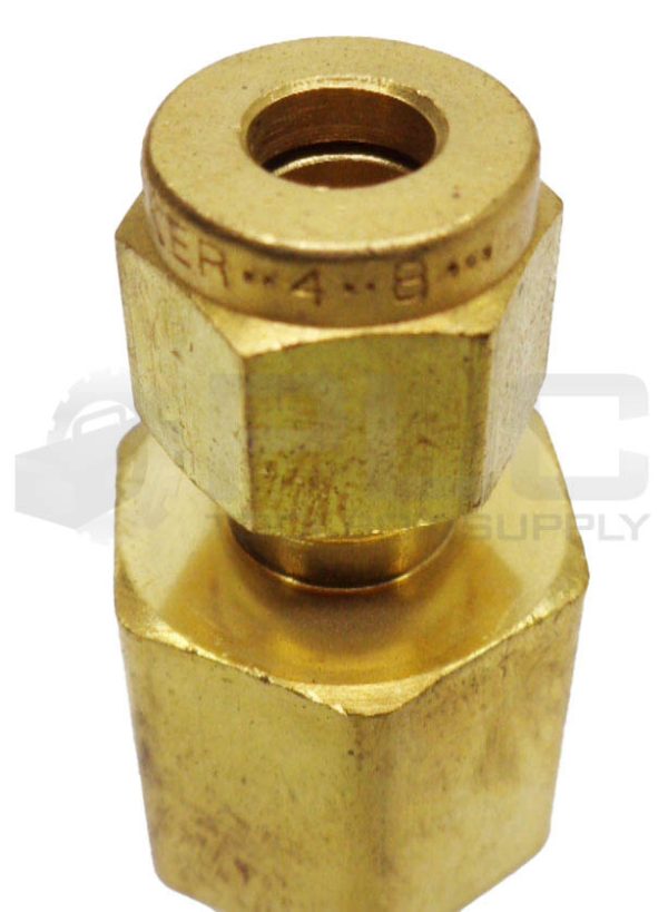 LOT OF 5 NEW PARKER BRASS FEMALE TUBE CONNECTOR 1/4" TUBE x 1/2" ID THREAD NPT - Image 5