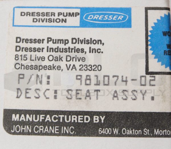 LOT OF 3 NEW DRESSER 981074-02 MECHANICAL SEAL SEAT ASSEMBLY 1-1/8"OD X 13/16"ID - Image 5