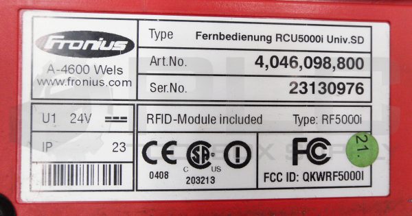 FRONIUS RCU5000I PENDANT 24V - Image 6