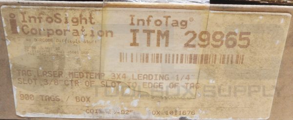 SEALED NEW BOX OF 900 INFOSIGHT ITM29965 LASER INFO TAG 3X4 - Image 3