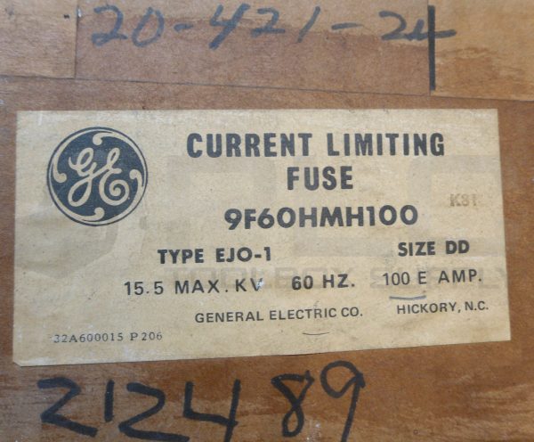 NEW GENERAL ELECTRIC 9F60HMH100 CURRENT LIMITING FUSE EJO-1 100E A *READ* - Image 6