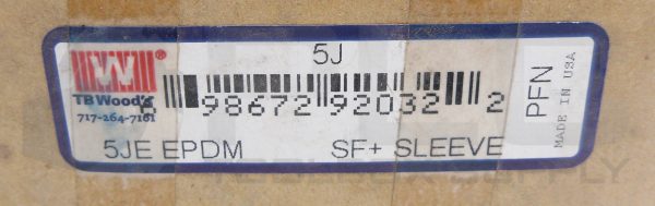 LOT OF 2 NEW TB WOODS 5JE EPDM SF+ SLEEVE SIZE 5J - Image 5