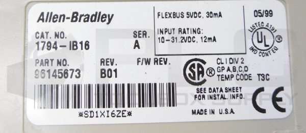 LOT OF 2 ALLEN BRADLEY 1794-IB16 /A INPUT MODULE 5VDC - Image 4