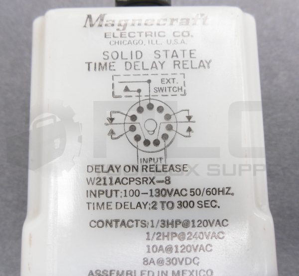 MAGNECRAFT W211ACPSRX-8 SOLID STATE TIMING RELAY 100-130VAC 50/60HZ - Image 4