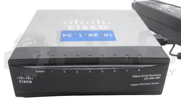 CISCO SG200-08P 8-PORT GIGABIT SMART SWITCH 48VDC 1.25A - Image 2