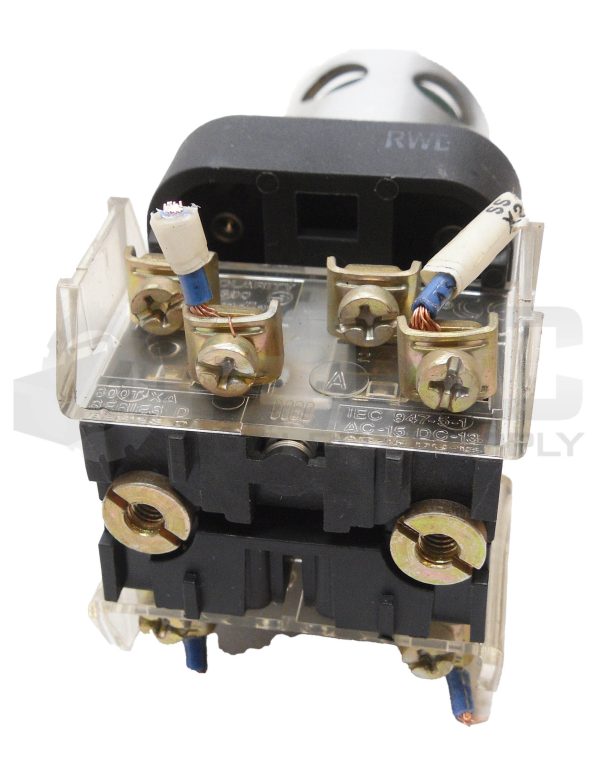 ALLEN BRADLEY 800T-QAH24G /T PUSH BUTTON GREEN 24V W/ 800T-XA /D CONTACT BLOCK - Image 3