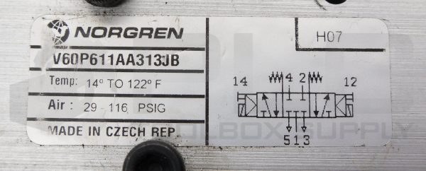 NORGREN V60P611AA313JB PNEUMATIC SOLENOID VALVE W/ (2) 13J COIL - Image 5