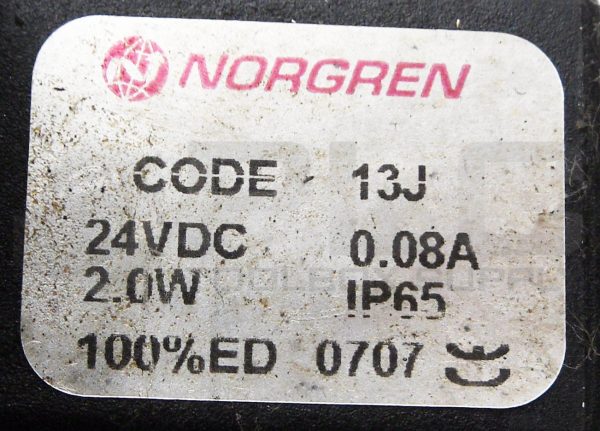NORGREN V62S611AA318JB PNEUMATIC SOLENOID VALVE W/ (2) 13J COIL - Image 4