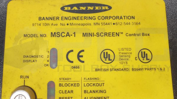 BANNER MSCA-1 MINI-SCREEN CONTROL BOX 115VAC 50/60HZ *READ* - Image 5