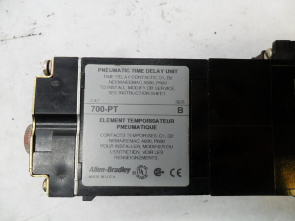 ALLEN BRADLEY 700-P400A1 /B CONTROL RELAY W/ 700-PT /B TIME DELAY W/ PA236 COIL - Image 7