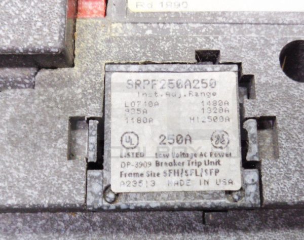 GE SPECTRA SFHA36AT0250 CIRCUIT BREAKER 250AMP 3POLE 600VAC - Image 7