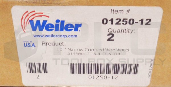 SEALED NEW WEILER 01250-12 10" NARROW CRIMPED WIRE WHEEL QUANTITY 2 - Image 3
