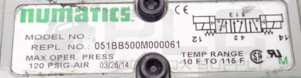 NUMATICS 051BB500M000061 SOLENOID VALVE 120PSIG -10°F TO 115°F 24VDC - Image 4