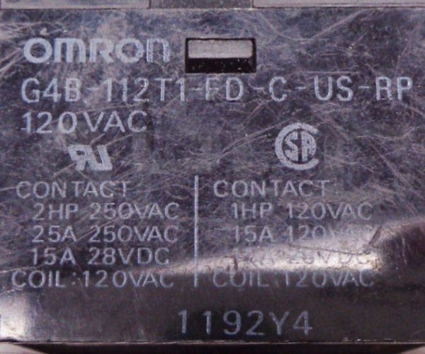 OMRON G4B-112T1-FD-C-US-RP GENERAL PURPOSE RELAY 120V 5 PIN - Image 3