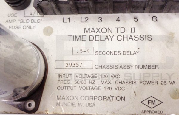 HONEYWELL MAXON TDII / TD II TIME DELAY CHASSIS .5-4 SEC 120VAC/120VDC 39357 - Image 5