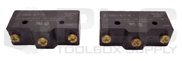 LOT OF 2 NEW OMRON Z-15G-B7-K LIMIT SWITCH