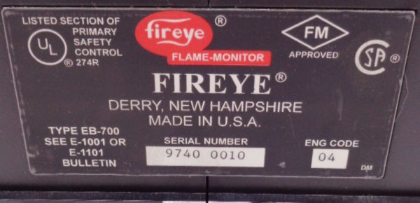 FIREYE EB-700 FLAME MONITOR CHASSIS AND COVER - Image 5